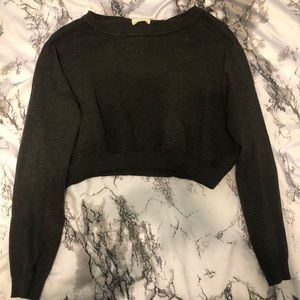 Cropped gray long sleeve